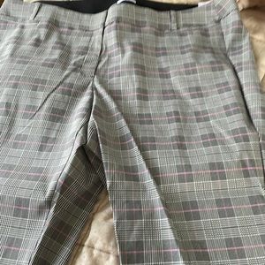 Dress pants with pink stripes